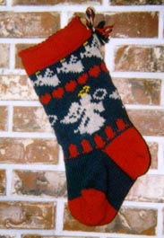 Bulky Angel1 Knitted Christmas Stocking