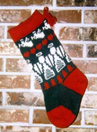 Bulky Angel 2 Knitted Christmas Stocking