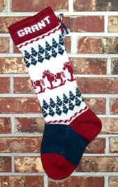 Rocking Horse Christmas Stocking