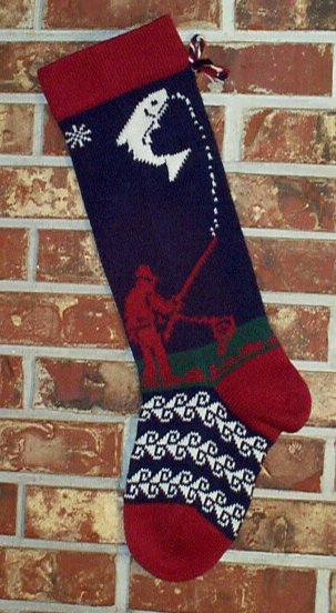 Fisherman Knit Christmas Stocking