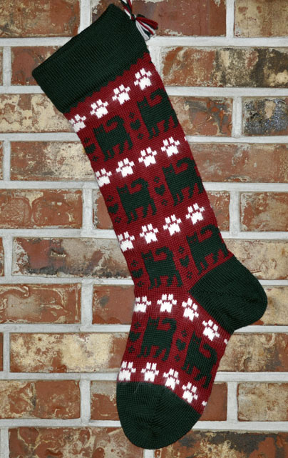 Cats Knit Christmas Stocking