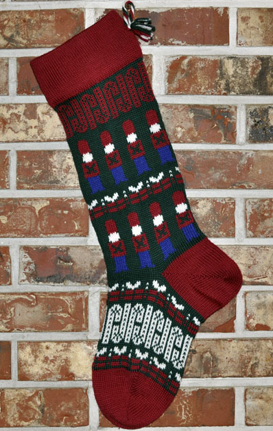 Soldier Knit Christmas Stocking